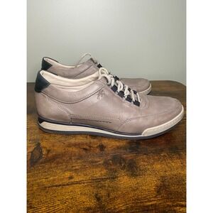 Fluchos Leather Lace Up Casual Comfy Trainer Sneaker Grey Women 8.5